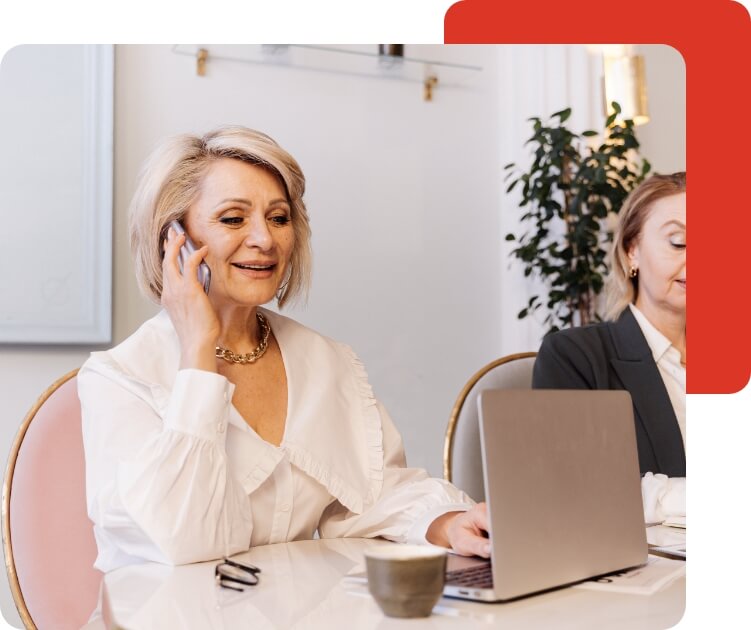 people laughing in a meeting